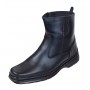 Ghete barbati, din piele naturala, model casual, inchidere cu fermoar, imblanite, calapod lat - GB4013NEGRU